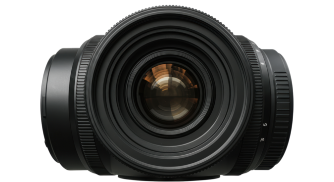 Isolated Professional Camera Lens