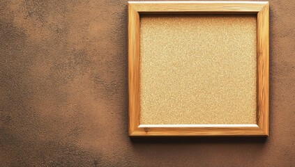 Fototapeta premium A clean. empty corkboard framed in light wood. positioned against a neutral wall. providing a versatile space for notes. reminders. or creative displays in an office or home setting