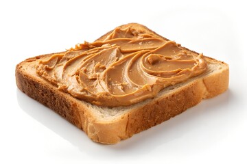 Artisanal Toast with Dripping Natural Peanut Butter &ndash; 8K Macro Studio Photography