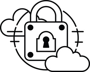 Fototapeta premium lock with a keyhole on it