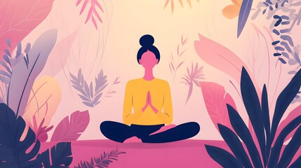 Person taking time to meditate and set positive intentions for self-improvement