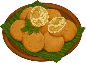 Tahu Bulat Watercolor