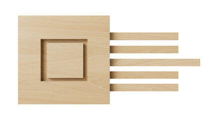 Isolated Wooden Board