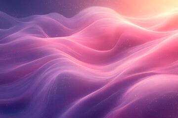 Obraz premium Abstract waves of pink and purple hues creating a dreamy and ethereal landscape with soft lighting