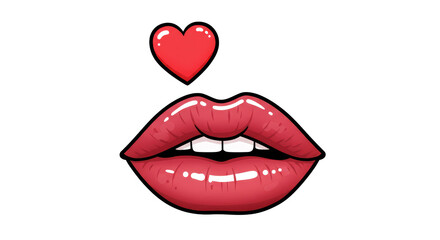 Isolated Lips and Heart