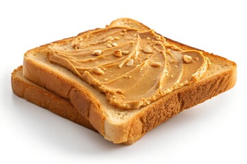 Artisanal Toast with Thick Peanut Butter - 8K Food Photography