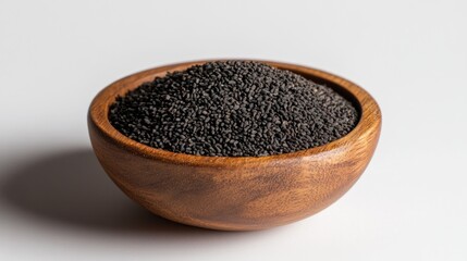 Black Chia Seeds in Wooden Bowl: A Nutritional Powerhouse