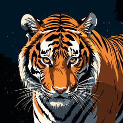 tiger head vector art for graphic design purposes