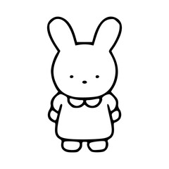 cartoon rabbit outline