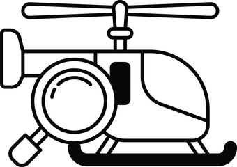 helicopter with a nose and tip