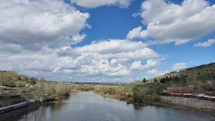 a beautiful view of tigris river from Diyarbakir, Turkey. 