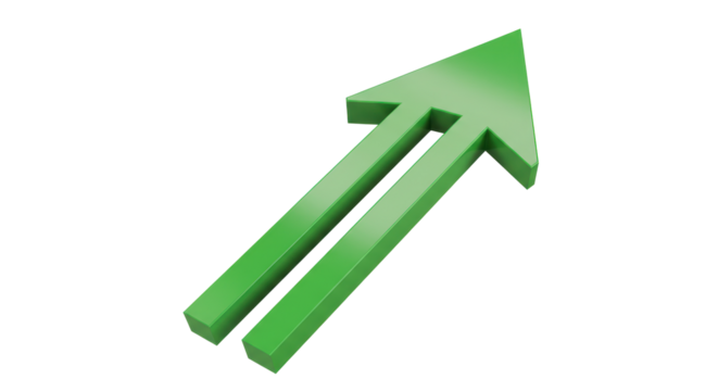 Isolated Green Arrow