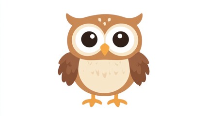 Fototapeta premium Adorable Cartoon Owl Illustration