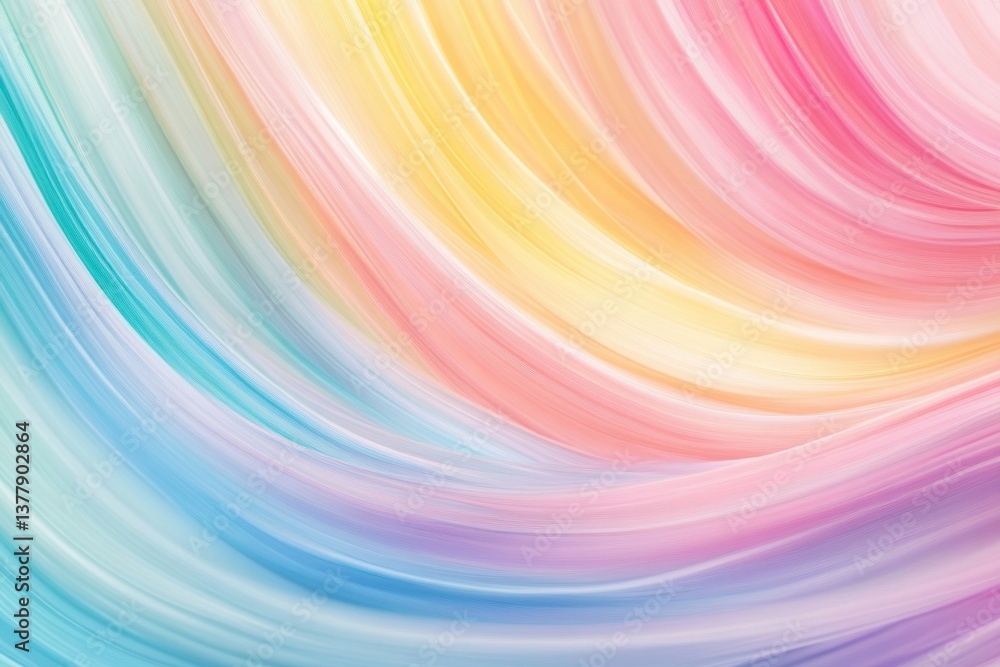 Poster colorful abstract swirl pattern with pastel tones creating a soft and uplifting ambiance