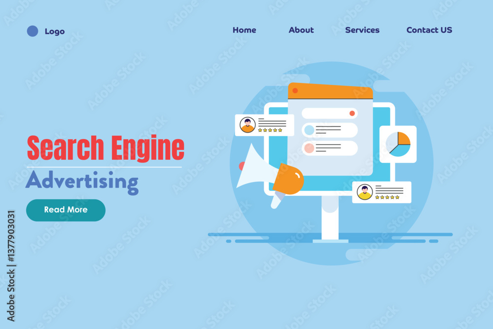 Aufkleber search advertising, paid website link display on search engine page, send web traffic to website or 