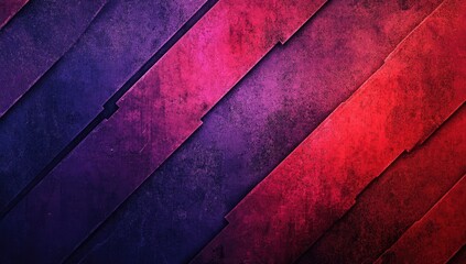 Abstract diagonal striped background in vibrant pink, purple, and red hues with a distressed, textured appearance