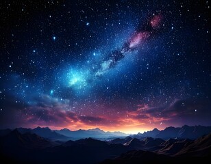 Naklejka premium Stunning Northern Lights in the Night Sky Over a Scenic Landscape