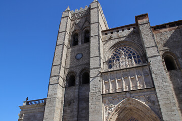 Fototapeta premium gothic cathedral in avila in spain 