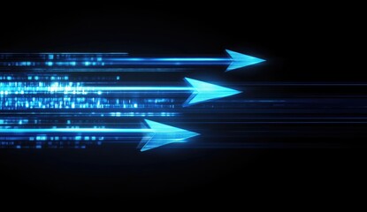 Digital arrows moving forward