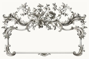 Elegant vintage floral frame