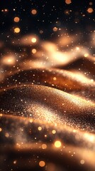 Golden Sparkle: Abstract Background with Shimmer and Glitter Texture for Festive Celebration
