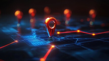 Bright red light on a circuit board symbolizing cybersecurity roadmap and alerts for enhanced digital safety measures