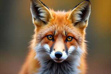 Fototapeta premium Red Fox - Vulpes vulpes, Sitting Up with Direct Eye Contact in Snowy Forest Setting 