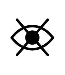 Obraz premium Warning Symbol in Simple Black Design 