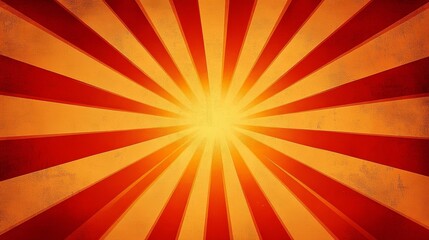 Retro sunburst abstract background with orange and yellow radial lines