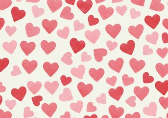 Watercolor Hearts Pattern