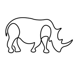 One Line Rhonoceroses