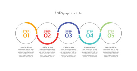Naklejka premium Infographic business template colorful background design