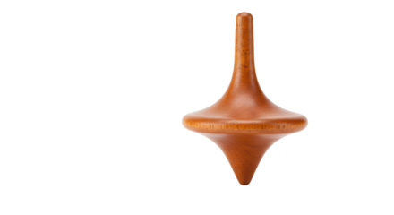 Isolated Wooden Spinning Top