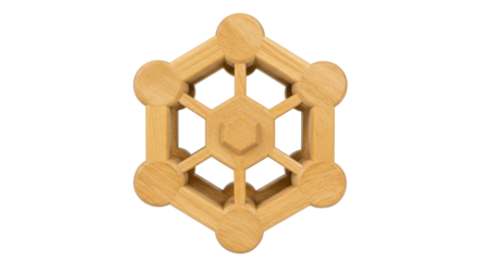 Isolated Interlocking Wooden Puzzle