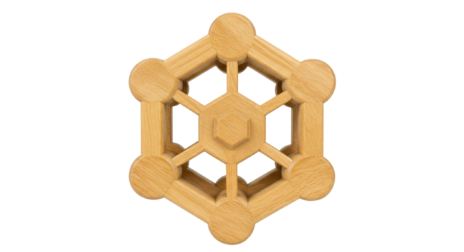 Isolated Interlocking Wooden Puzzle