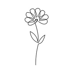 One Line Flower 