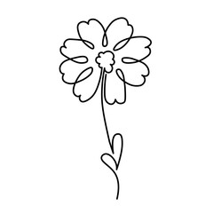 One Line Flower 