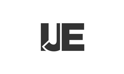 IJE logo design template with strong and modern bold text. Initial based vector logotype featuring simple and minimal typography. Trendy company identity.