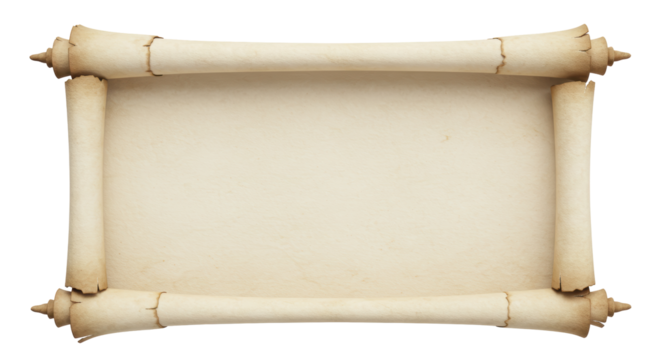 Isolated Antique Scroll