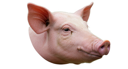 Isolated Pig Head