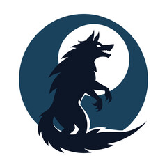 black wolf head
