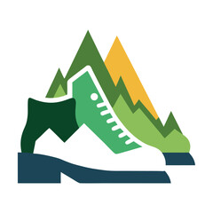 vector illustration of a pair of hiking shoes