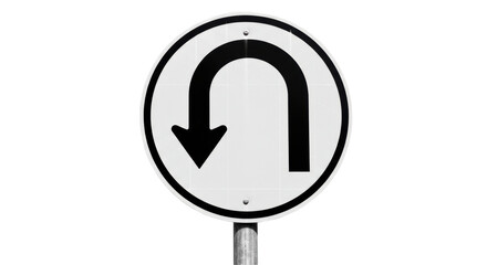 Isolated U-Turn Sign