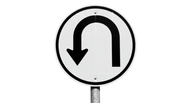 Isolated U-Turn Sign