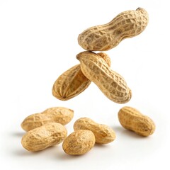 peanuts isolated on white background
