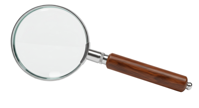 Isolated Magnifying Glass