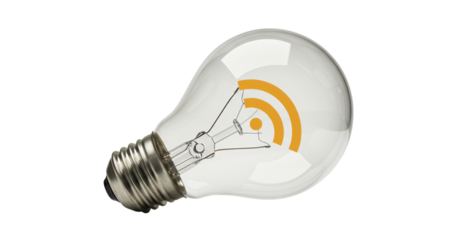 Isolated Light Bulb with WiFi Signal