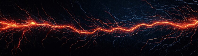 Fototapeta premium Dynamic electrical energy in an abstract representation with vivid lightning effects.