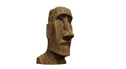 Isolated Moai Head