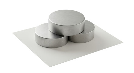 Isolated Metal Cylinders on a Plate